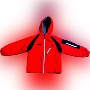 OshKosh B’gosh 4in1 Kids Jacket RED/BLACK. Reversible Inner Lining Size 8